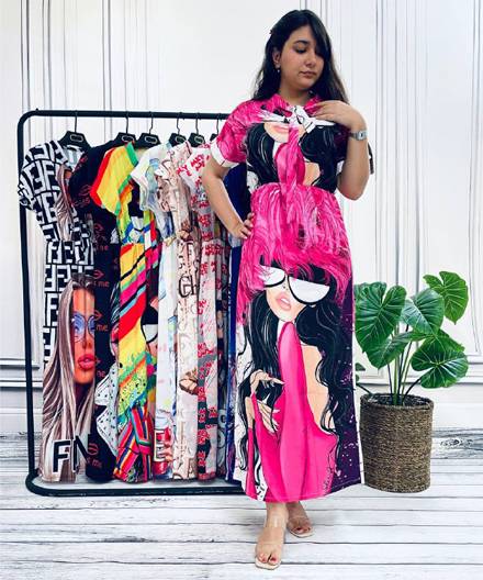 پیراهن زنانه فانتزی کراواتی
