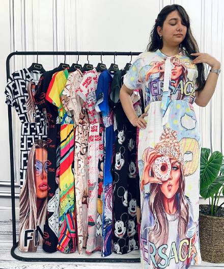 پیراهن زنانه فانتزی کراواتی