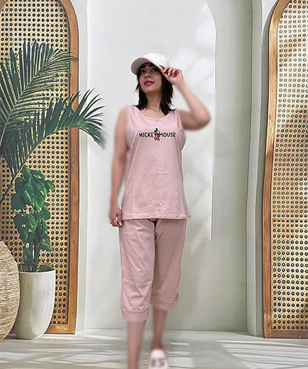 تاپ و شلوار برمودا زنانه میکی موس