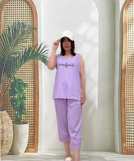 تاپ و شلوار برمودا زنانه میکی موس