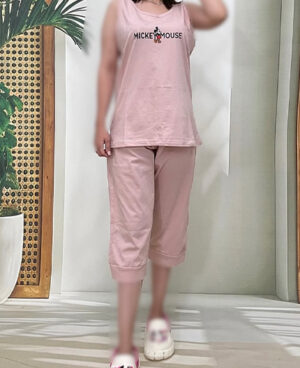 تاپ و شلوار برمودا زنانه میکی موس