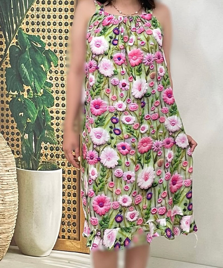 پیراهن زنانه سه بعدی الناز