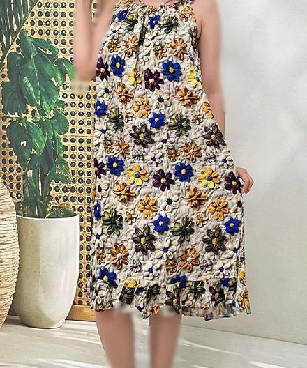 پیراهن زنانه سه بعدی الناز