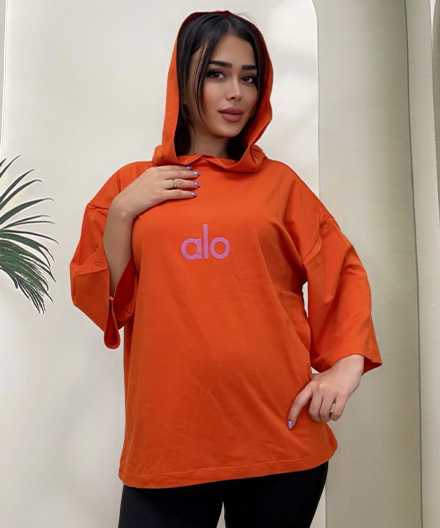 تیشرت باکسی کلاهدارalo