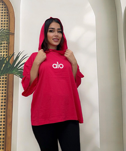تیشرت باکسی کلاهدارalo