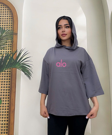 تیشرت باکسی کلاهدارalo