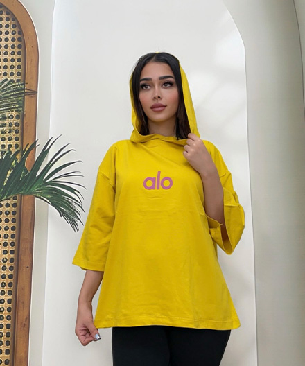 تیشرت باکسی کلاهدارalo