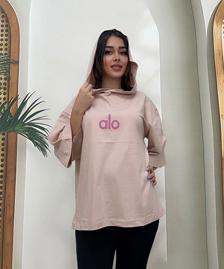تیشرت باکسی کلاهدارalo