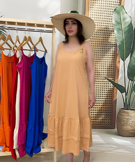 پیراهن زنانه دامن دوچین