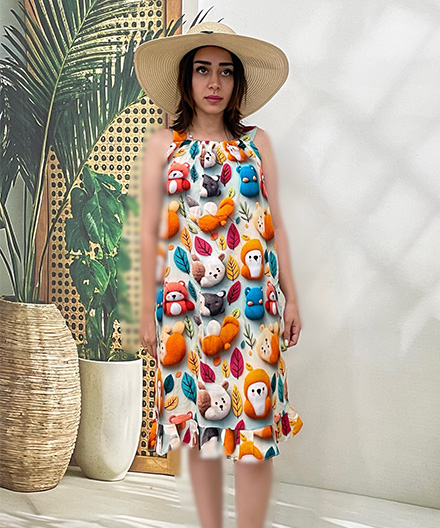 پیراهن زنانه سه بعدی الناز