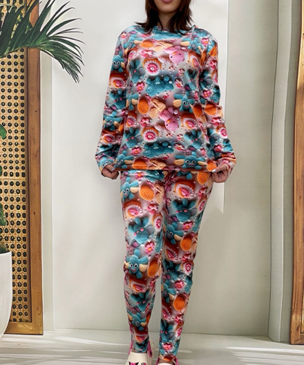 ست زنانه مخمل سه بعدی