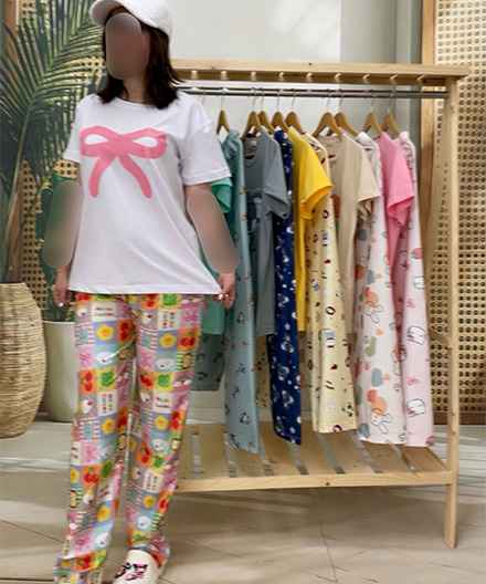 ست تیشرت شلوار زنانه عروسکی