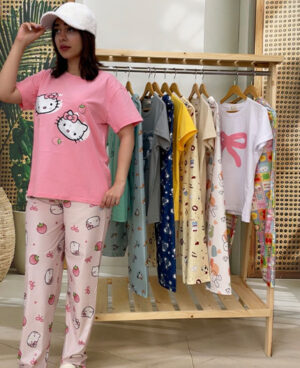 ست تیشرت شلوار زنانه عروسکی