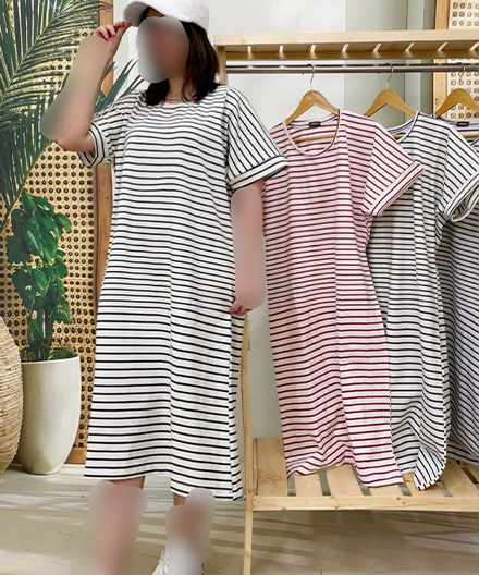 پیراهن لانگ راه راه