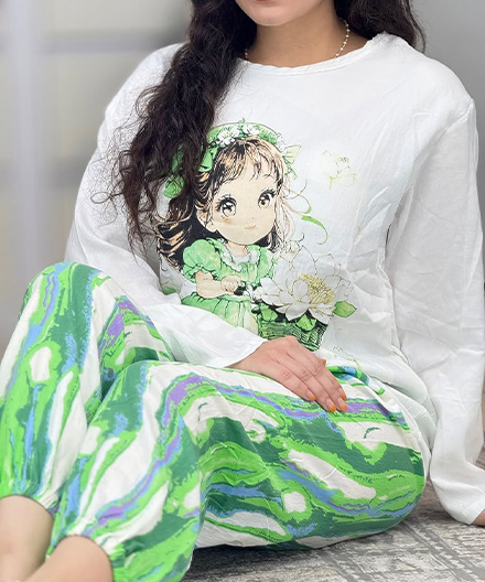 ست بلوز شلوتر زنانه فانتزی