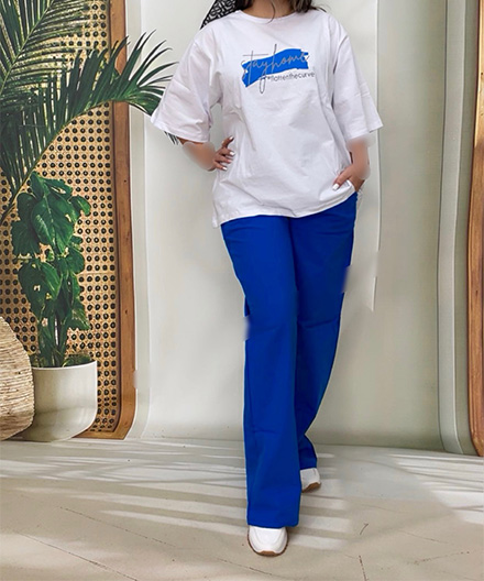 تیشرت لانگ و شلوار لینن زنانه