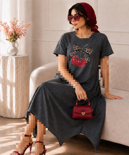 پیراهن لانگ زنانه گیلاس