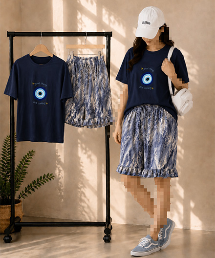 ست تیشرت شلوارک زنانه نهال